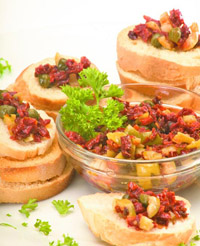 TOMATES SECOS Y CAVIAR