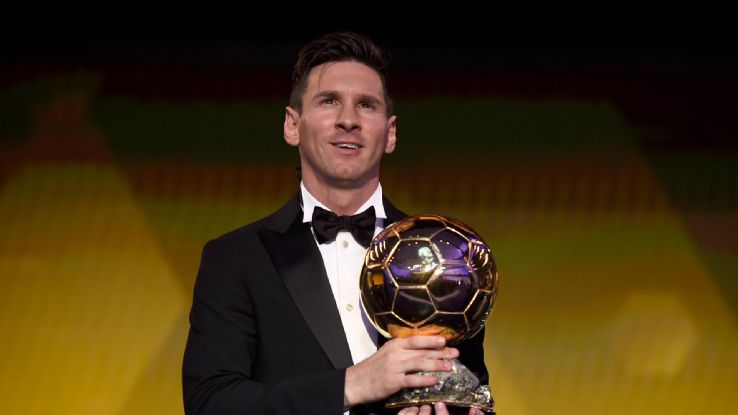 Messi con su 5to Balón de Oro