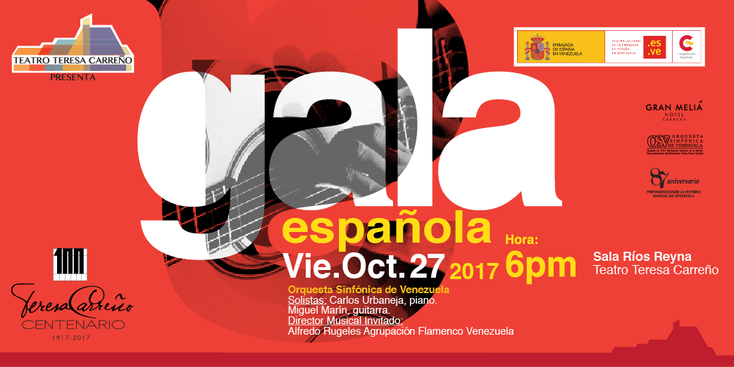 “Gala Española 2017”, se presentará en el Teatro Teresa Carreño