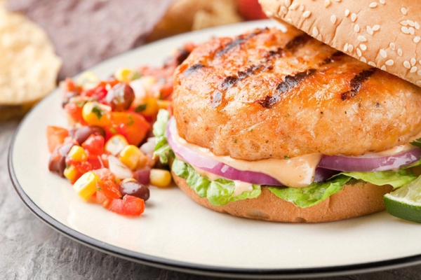 Hamburguesas de salmón