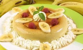 El riquísimo Flan de plátano maduro