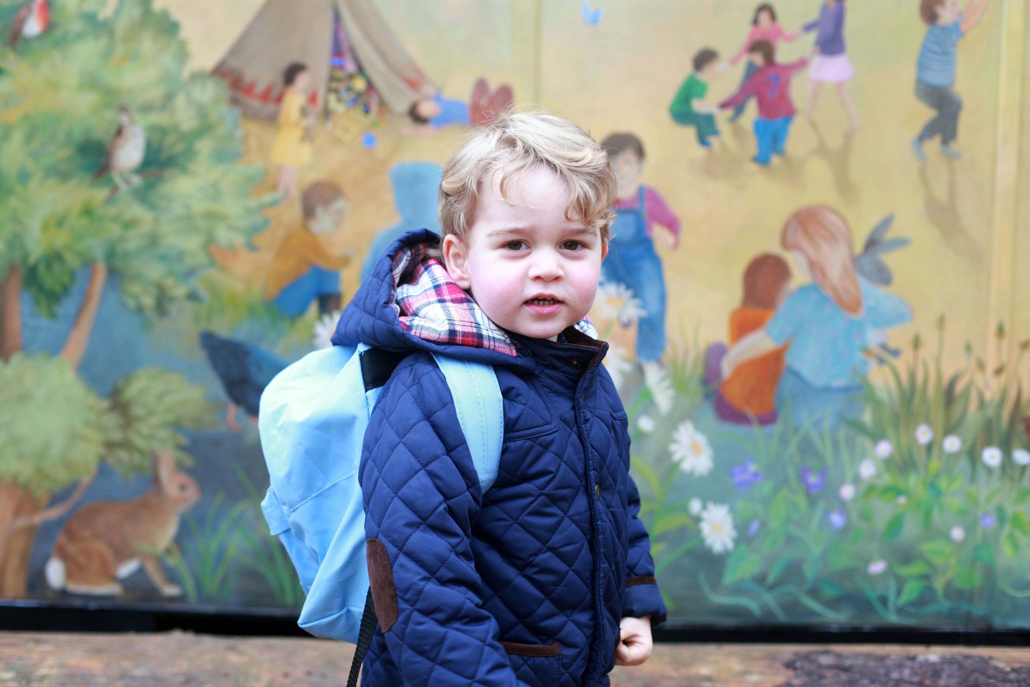 El primer día de preescolar del príncipe George