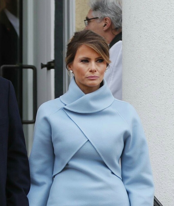 El azul pastel de Melania Trump