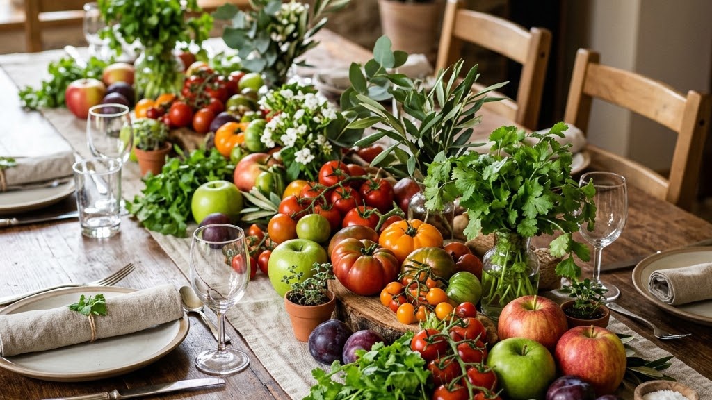 Las frutas y verduras como adornos de mesa ¿Acierto o desastre?